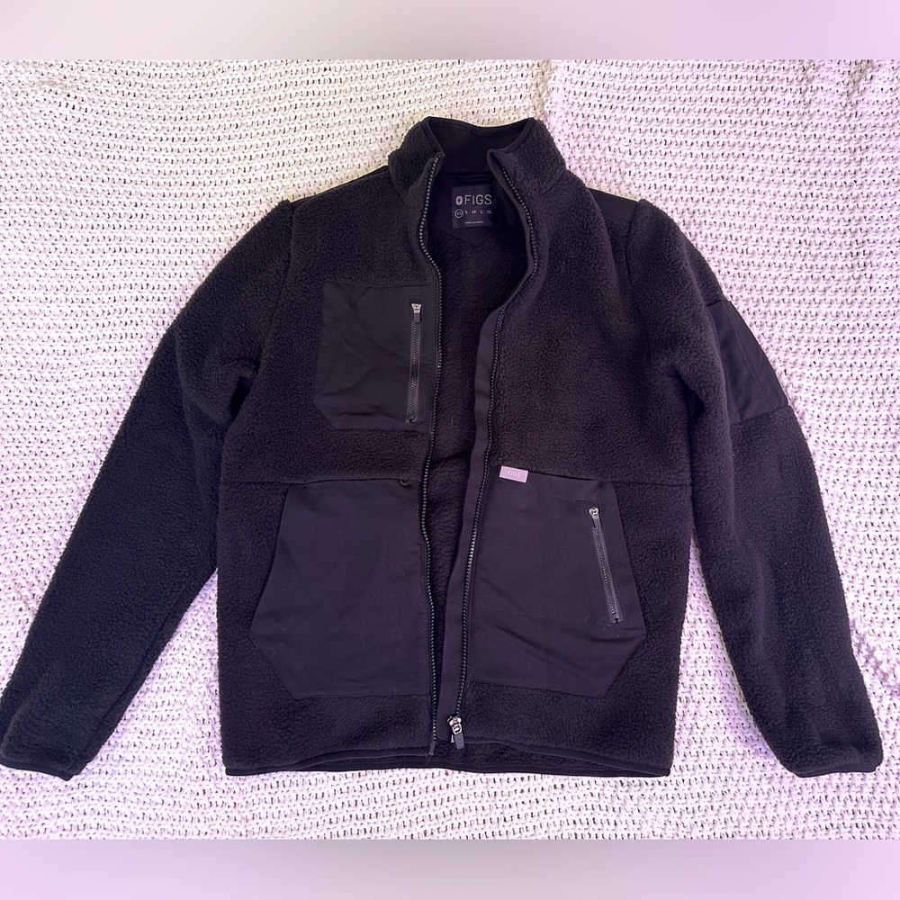 FIGS On Shift Sherpa Jacket XS Black
